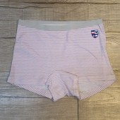 U615-紫白條紋運動型棉質平口內褲120/160cm