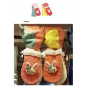 KM445- 韓國WINGHOUSE超保暖兔子兒童圍巾(綠款)