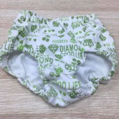 U50D-女童純棉麵包鬆緊內褲100cm（綠鑽石）