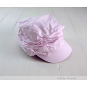 H615-HM可愛皺折粉色貝蕾帽 3-6Y 51CM