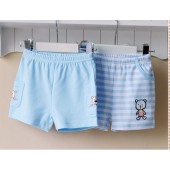 P552b-MOMO&BAB超棉夏日短褲(藍條)/兩件一組18m