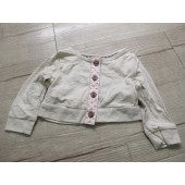 WT555-NEXT全棉長袖薄開衫(淡棕色)2-3Y/3-6M