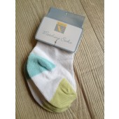 14K015-英國維他命小BB出生嬰兒襪0-3M(藍綠款)