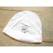 H036-NEXT混款嬰兒棉質帽(白底銀手掌款)0-9M