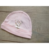 H036-NEXT混款嬰兒棉質帽(粉底銀手掌款)0-18M