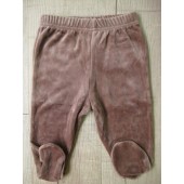 14P179-歐美混款絲絨包腳嬰兒褲(法國OBAIBI-素深咖啡款)6M