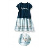 A205-ANONE超可愛荷蘭風味圍兜連身裙110-140CM(藍款小孩)