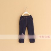 14P121-GREENDOG口袋內拉絨保暖直筒褲(藍款)5/7號